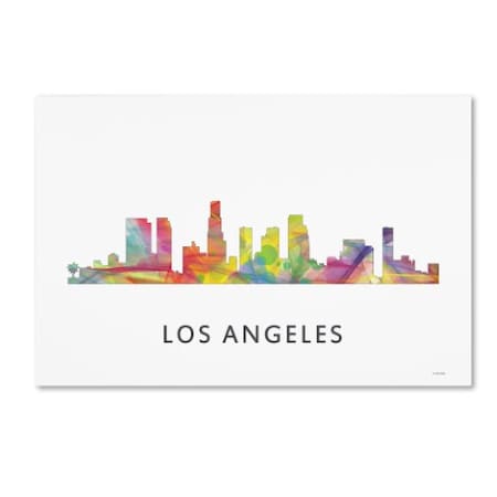 Marlene Watson 'Los Angeles California Skyline WB-1' Canvas Art,16x24